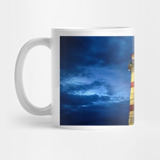 Colorfull lighthouse at night in Malmö Sweden Mug